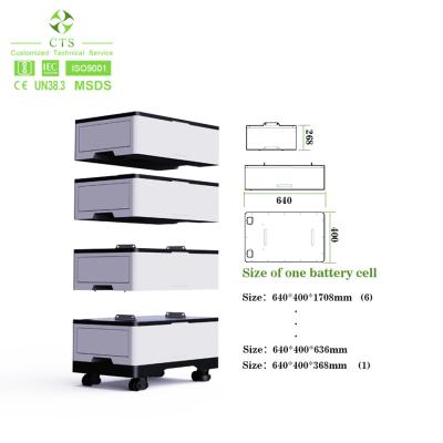 Lifepo4 lítio em casa solar empilhado Ion Battery 51.2v 100ah 200ah 300ah 400ah 500ah 600ah