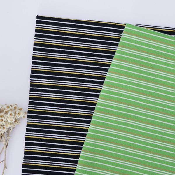 Высококачественный простой джерси 190гсм полосатый вязаный хлопчатобумажный ткань для футболок