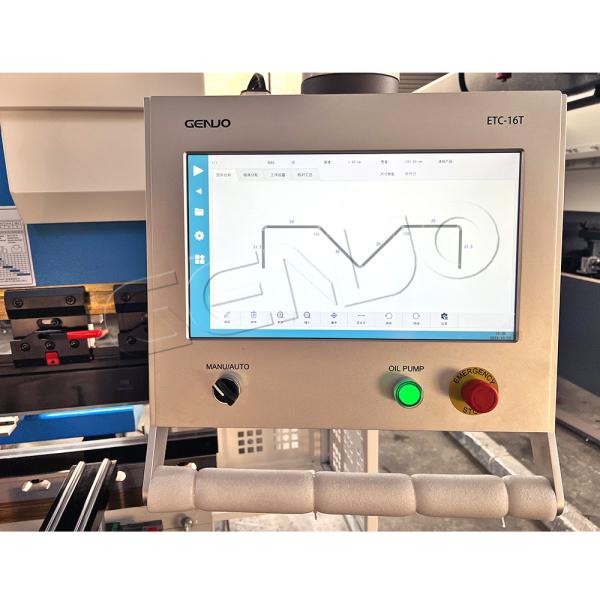 CNC Bender Machine Motorized Crowning 40-400T Press Brake with GENUO ETC-16 CNC Control and Semi-Automatic Back Gauge