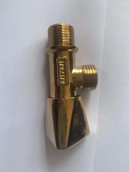 Modern Zinc Alloy Handle Brass Angle Valve 12 Bar Working Pressure