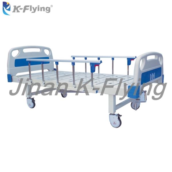 Metal Cold Rolled Steel Movable Flat Hospital Patient Care Bed