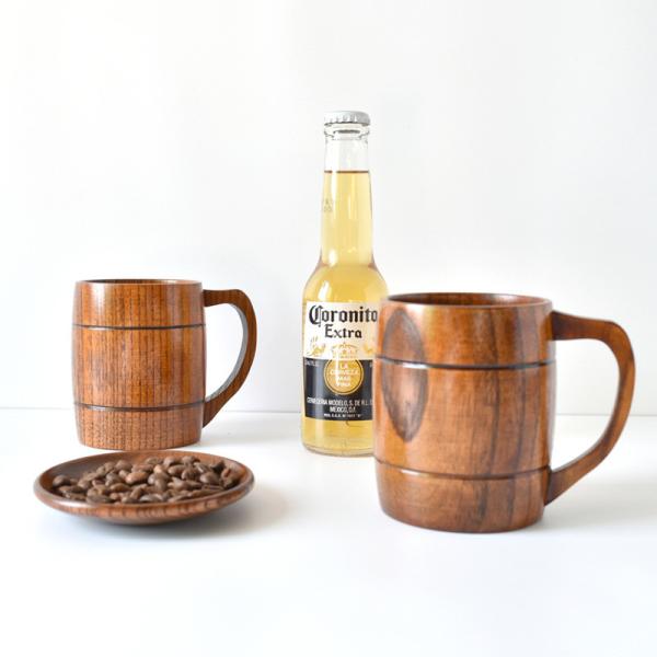 tasses de café écologiques de bière 380mL de jujube en bois fait main de tasse