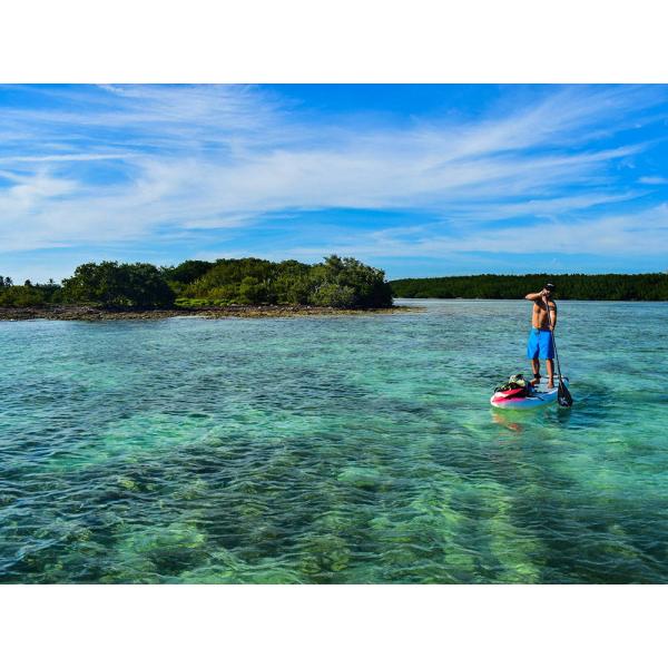 Green Striped 240L 110*32*6 Inch Womens Inflatable SUP