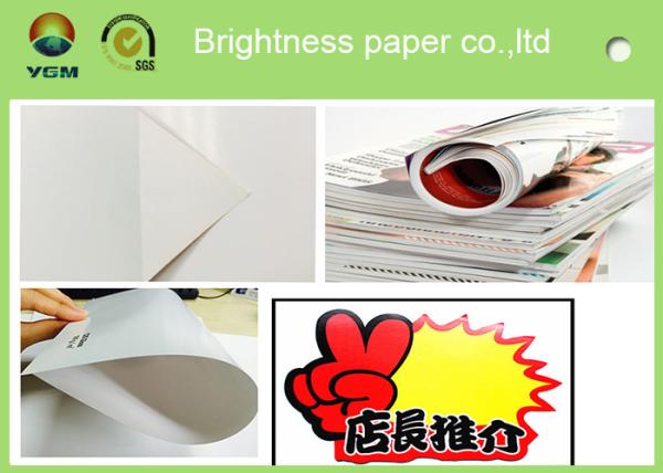 Durable 105 Gsm Glossy Laser Paper , Glossy Brochure Paper Moisture Proof