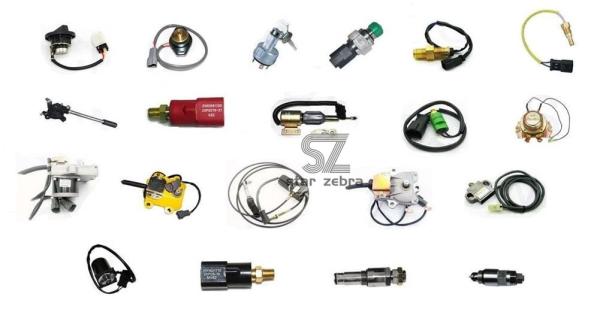 DC12V 24V Voltage Solenoid Coil for Electric Parts of Excavator E307 Liugong in H 58mm D 20mm Sizes