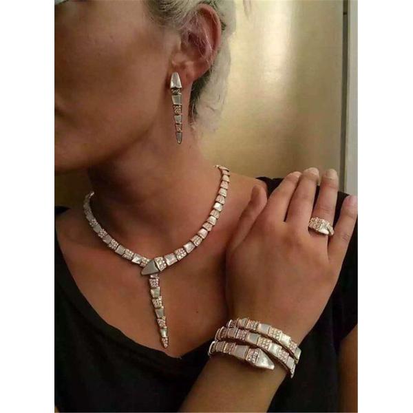 Luxury jewelry B Serpenti series  necklace 18k gold white gold yellow gold rose gold  diamond  necklace