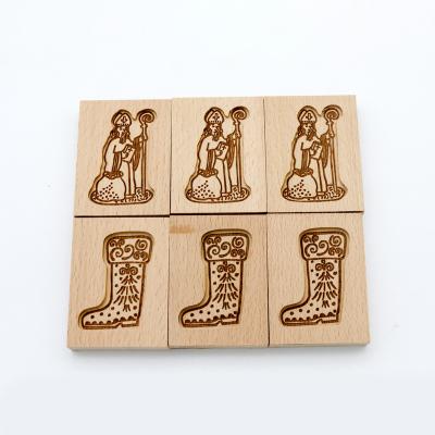 6cm Customize Shape Wooden Baking Tools Cookies Wood Roller With Wood Handle