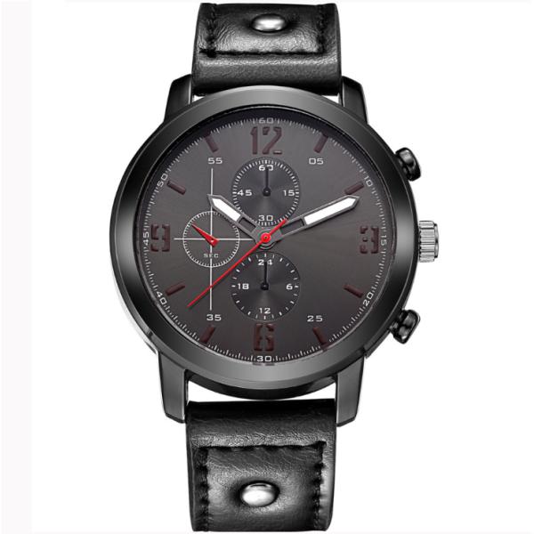 Stainless steel caseback Multifunction Quartz Watch for Men , Business Men Wrist Watch,Big Size Alloy Wrist Watch