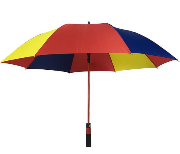 130cm 190T Pongee Rainbow Color Umbrella With Fiberglass Ribs