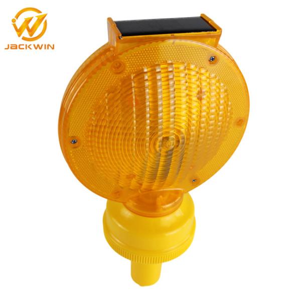 0.3W ABS Rechargeable Traffic Warning Lights / Amber Flashing Lights 185*95*325MM Solar Panel