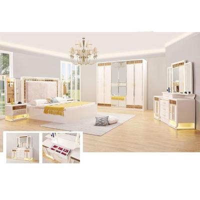 Grupos brancos da mobília do rei Size Bedroom Home do MDF do painel de madeira