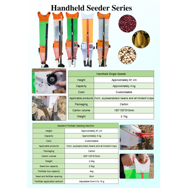 Stainless Steel Jab Planter Lightweight Agricultural Hand Seed Sowing Machine