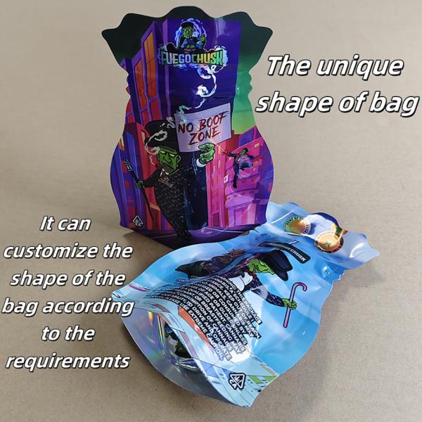 Child Resistant Stand-up Pouches Unique Contour Design Medical-Grade Recyclable Materials.