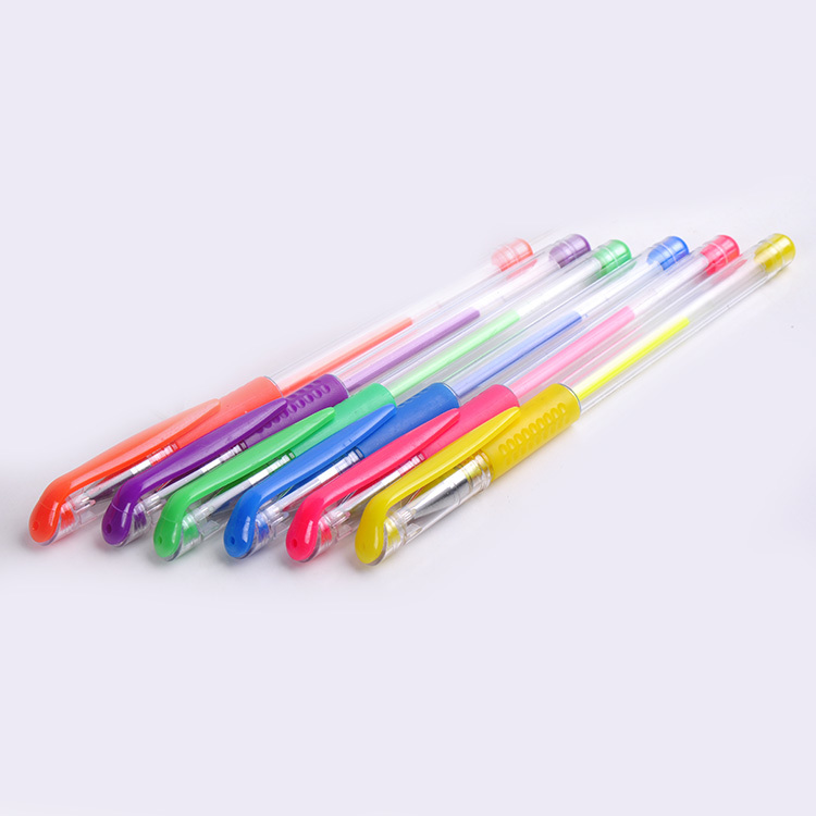 Eco-friendly Plastic Good Quality Wholesale 6 Colors Custom Gel Pen
