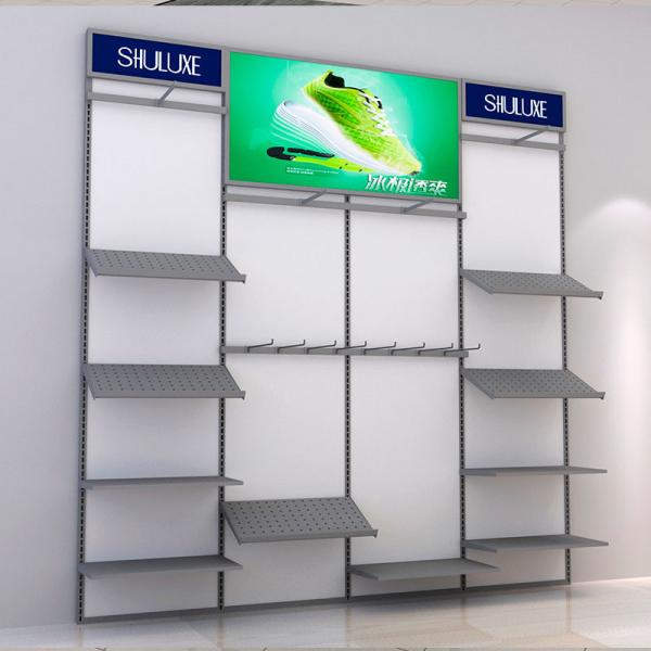 Modern Transparent Display Pegboard Stand for Sneaker Storage and Clothing Display