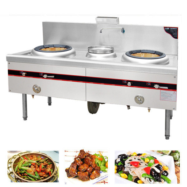 Плиты газа нержавеющей стали коммерчески варя с 2 горелками 1 запасной бак воды