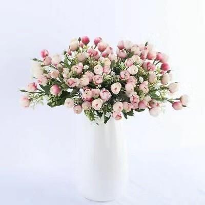 DIY artificial rose flower buds for home wedding decoration and fake bouquets