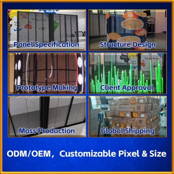 SMD1921 240W LED Grille Screen with 4500cd Brightness and IP45 Rating for Indoor Outdoor Advertising
