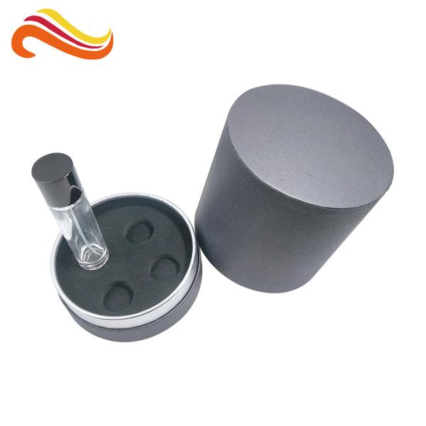 Customized Gold Stamping Logo  Cardboard Round Tube Cylinder Gift Box Packaging