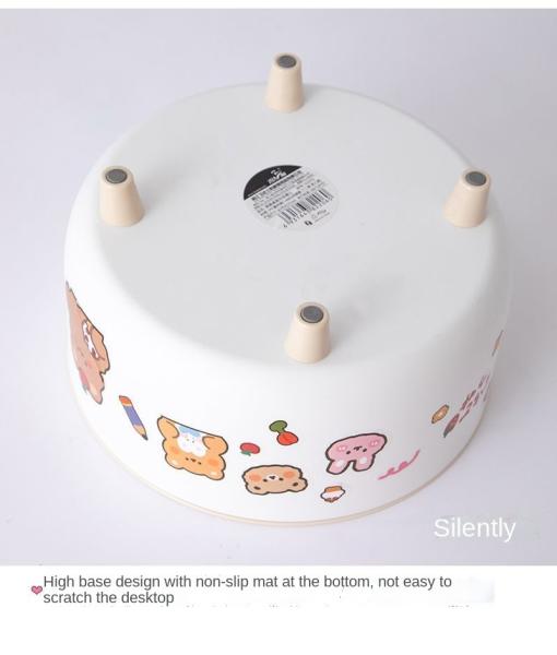 Cute Mini Table Personalized Bedside Dormitory Dresser with Lid Living Room Creative Storage Bucket Desktop Small Trash Can