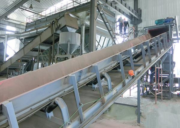 Black Impact Roller Inlet 0.8m/s Speed Sand Conveyor Belt Machine