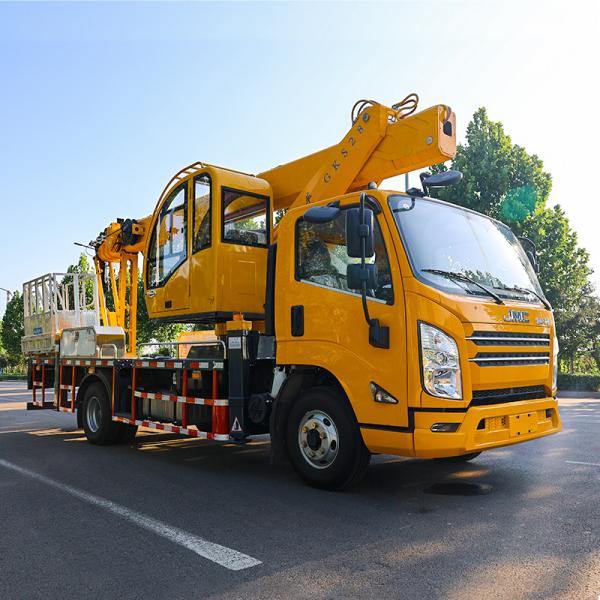 Nouvelle conception HKS28 28M homme camion élévateur seau télescopique camion à flèche