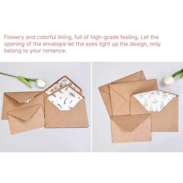 Colored Kraft Wedding Envelopes Business Craft Paper Envelopes Tear Resistant