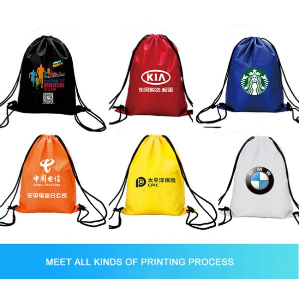 Water Repellent Polyester Drawstring Backpack Customizable For Men / Women / Kids