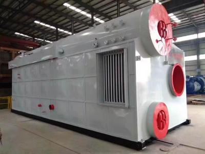Caldeira de vapor de tambor duplo com controle PLC Eficiência de caldeira de biomassa industrial 82%