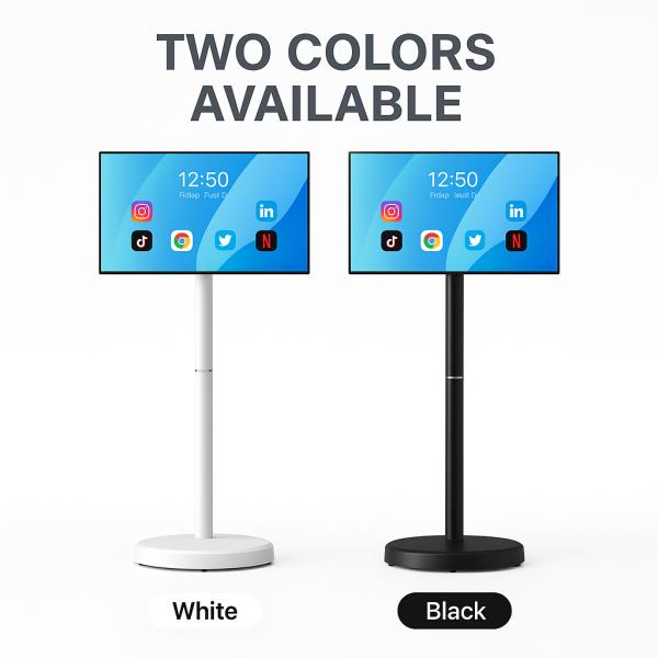 21.5 Inch Smart Portable Monitor Screen Digital Signage Display Moving Touch Screen Monitor Android 15 Smart Tv Rollable Tablet
