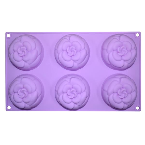 Цветки полостей прессформы 6 мыла силикона анти- разрыва Handmade формируют для украшения торта