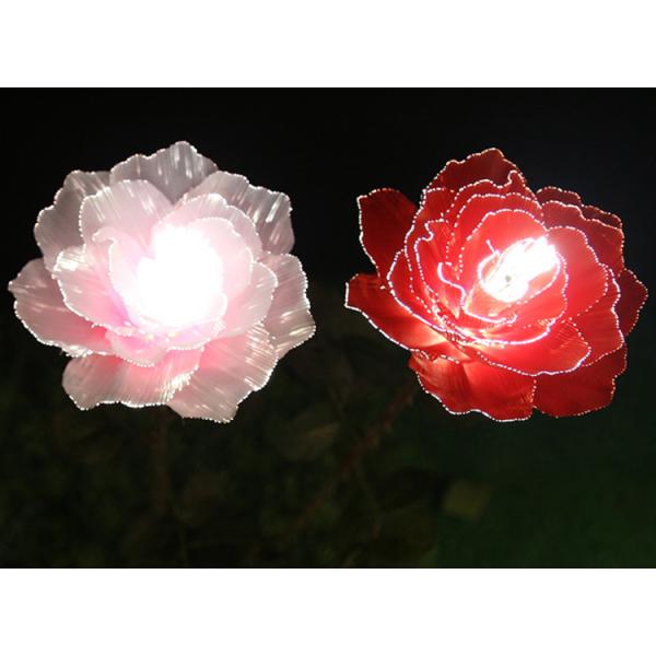LED Simulation Silicone Rose Lights Lawn Flower Lamp Garden Courtyard Bright Landscape Decorative