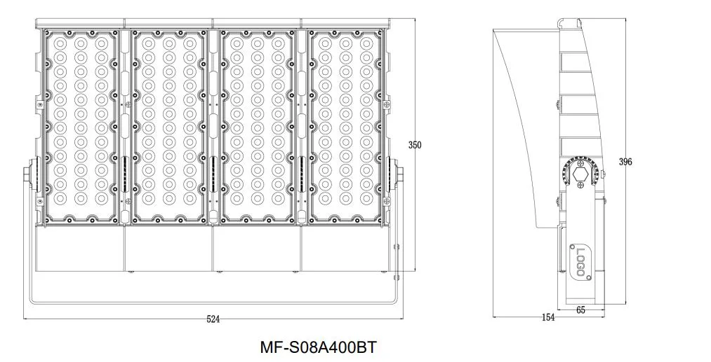 Narrow angle LED Stadium Light IP67 Outdoor Waterproof 200W 300W 400W 500W