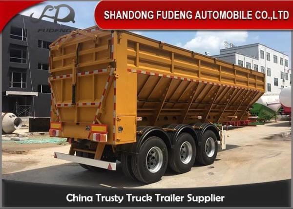 3600MM 3 Axle Steel Conveyor Belt 60T Dump Semi Trailer