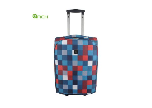Printing 600D Polyester Travel Trolley Lightweight Luggage Bag with  Skate Wheels