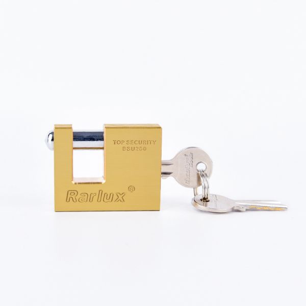 Rarlux Durable Key Operated 60-90mm High Security SOLID Brass Rectangular Shackle Padlock