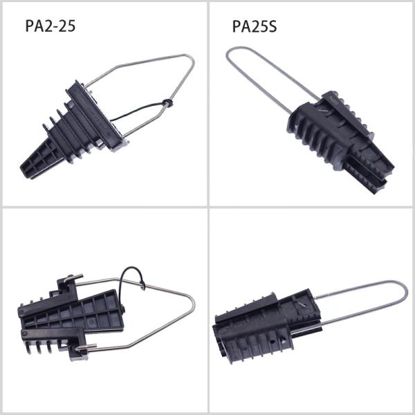 Пластиковая надземная линия оптическое волокно зажима кабеля мертвого конца ставя напряжение на якорь