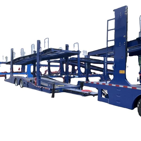 HUAXIANG 2 Axle Light Weight Double Deck Car Carrier Semi Trailer for Car Transporting