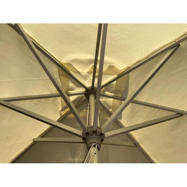 Aluminum Frame Square Garden Umbrella with UV50 Protection and 280g Polyester Fabric