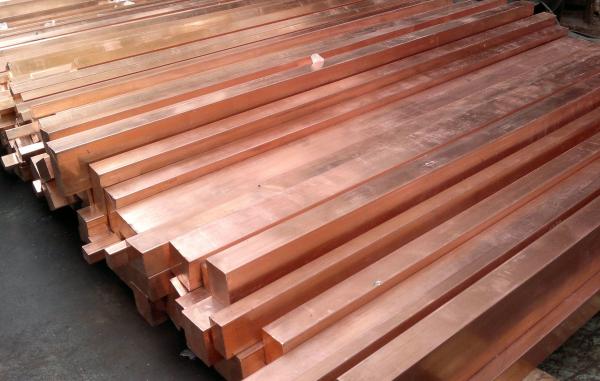 Square Solid Copper Bar Golden Yellow GB/T 5585.1-2005 Thickness 3mm-12mm