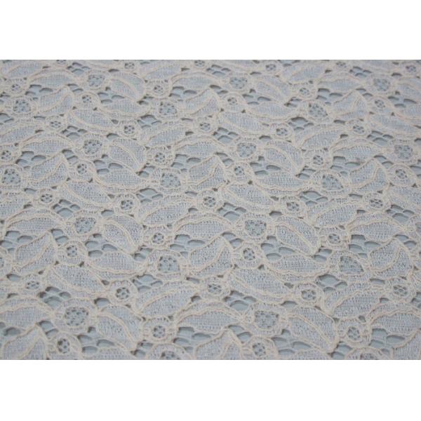 Ivory Cotton Nylon Lace Fabric For Dresses 