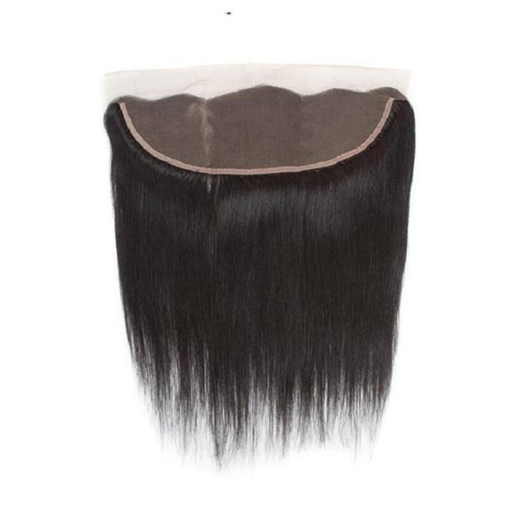 Straight 13 X 4 Lace Front Virgin Brazilian Hair 3 Bundles Natural Color