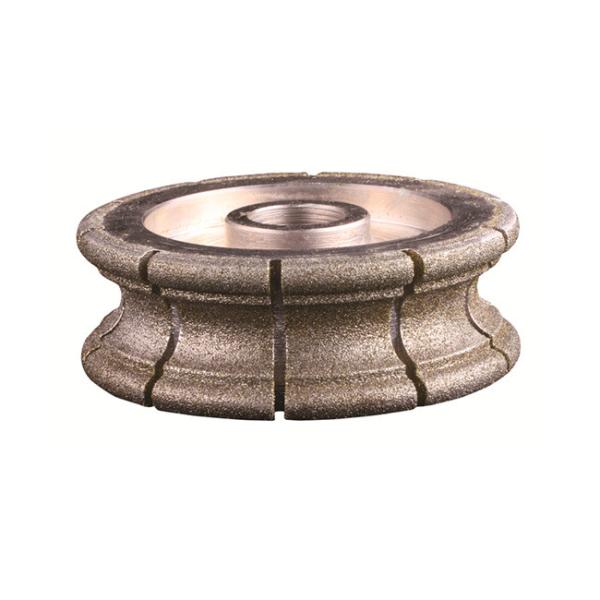 Silver Slotting Electroplated Bullnose Grinding Wheel 35mm