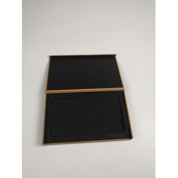 Modern Luxury Black Phone Case Packing Rigid Electronics Box Set com impressão de papel de arte e folha de carimbo quente