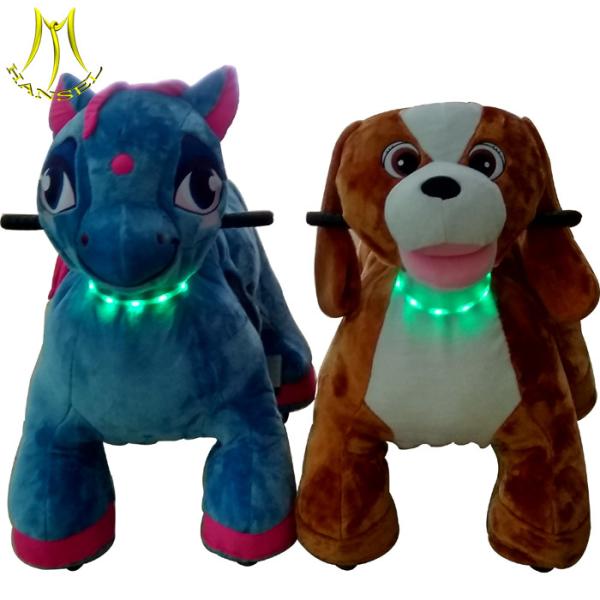 Hansel plush electrical animal toy car for sale and rideable animal with panda animal scooters made in china