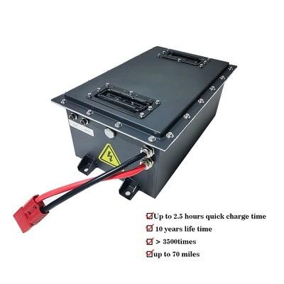 Pacote de bateria de lítio de alta corrente para empilhadeira 24V 48V 60V 72V 80V Lifepo4 com Smart BMS