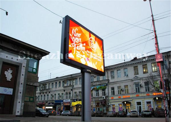 High Resolution Outdoor Advertising LED Display Board Real Pixels SMD2727 6mm Pixels