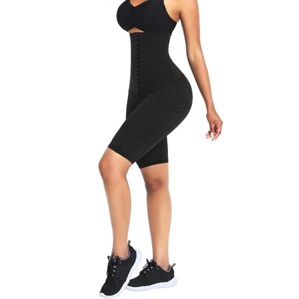 HEXIN Mid-Thigh Shaper Shorts for Women Bodysuit Tummy Control Butt Lifter Thigh Trim