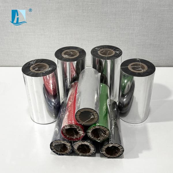 Custom Size Thermal Transfer Ribbon for Flat Heat Label Printer Ink Side Customerized