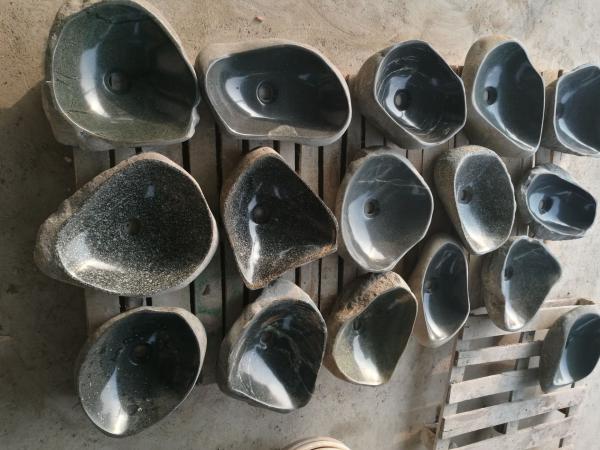 River Stone Pebble Stone Natural Stone Bathroom Sink For Bathroom Basins